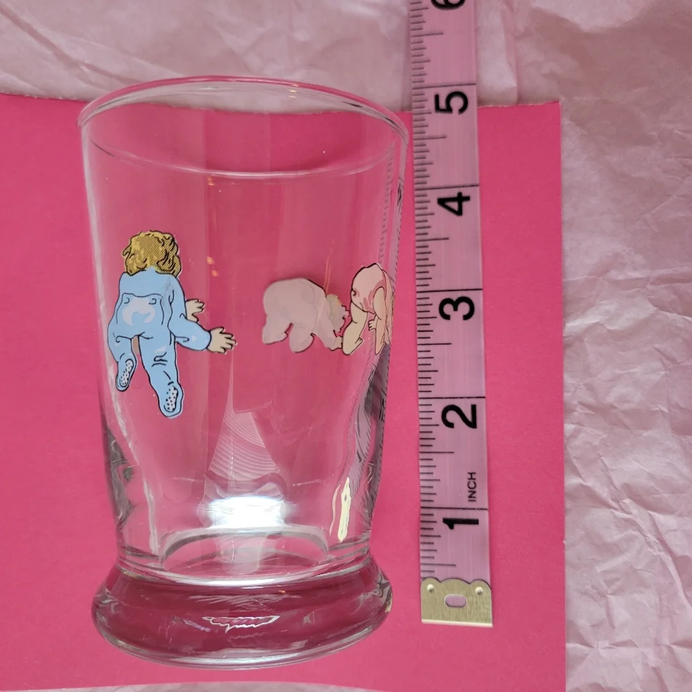 Adorable Nicole Miller ~ Fishs Eddy Baby Drinking Glass ~ Cute Baby Shower Décor